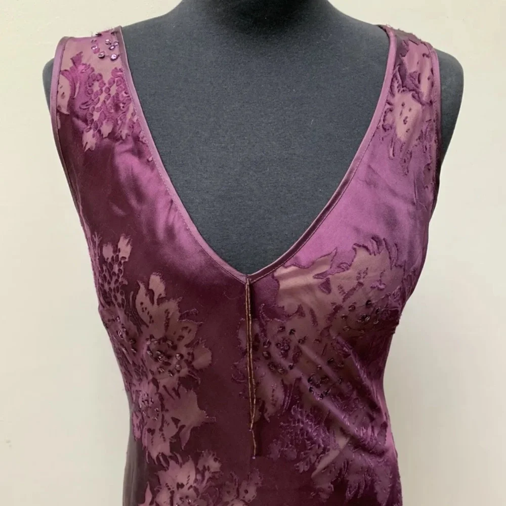 90s y2k maxi slip dress bias cut fits 10 12 - Picture 4 of 12